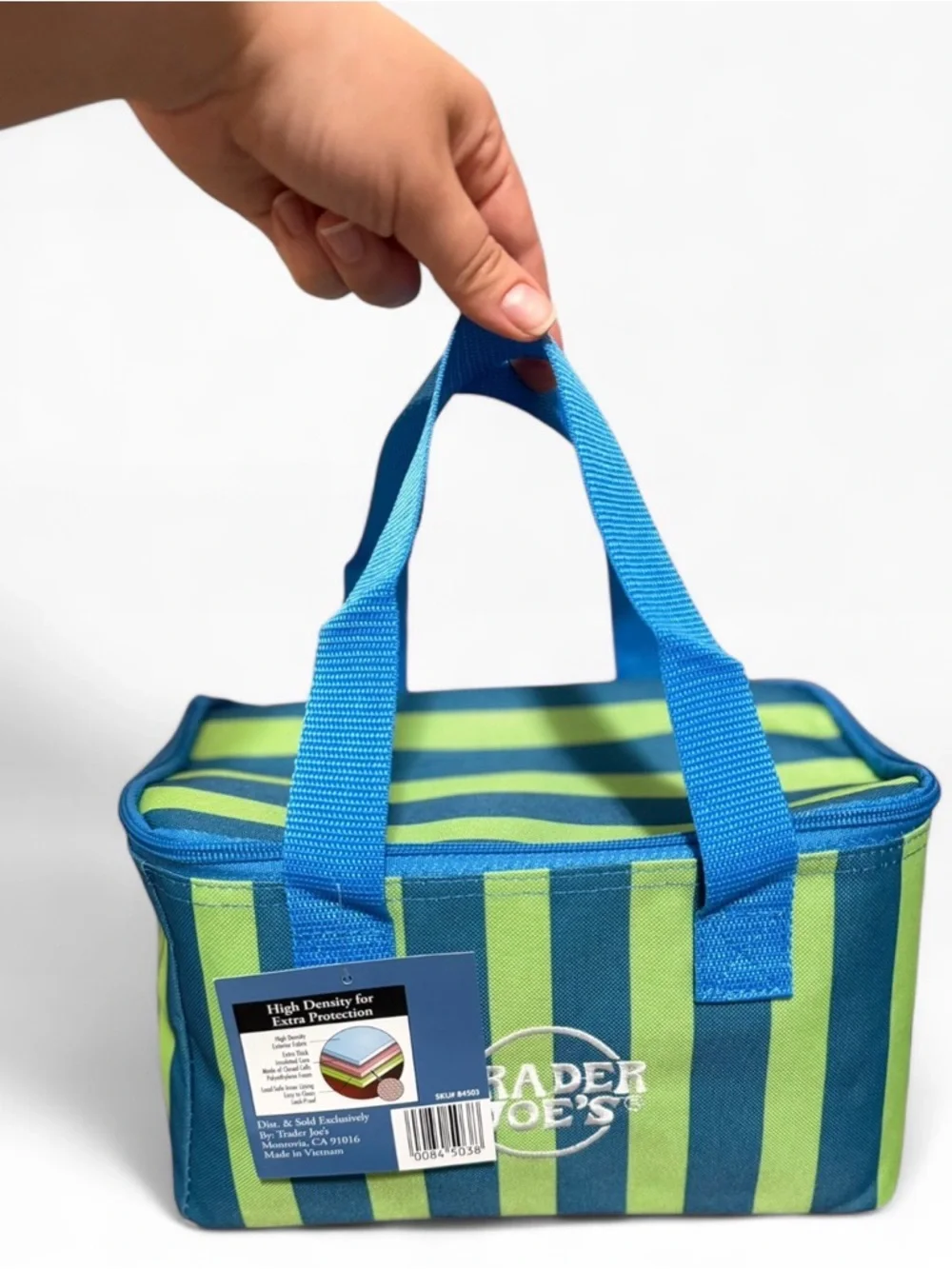 Bundle of 2 Trader Joe’s NEW Mini Insulated Striped Bags Spring 2026 - Picture 6 of 6